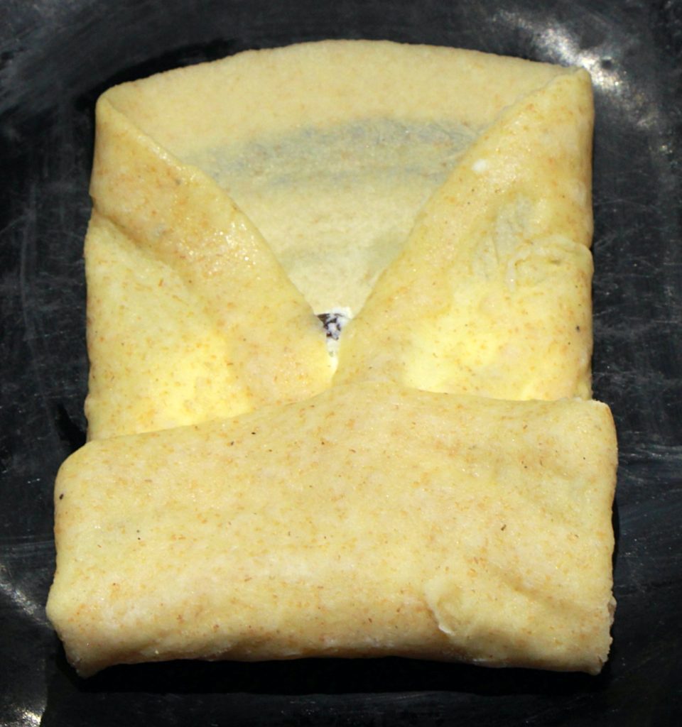 Part folded crepe