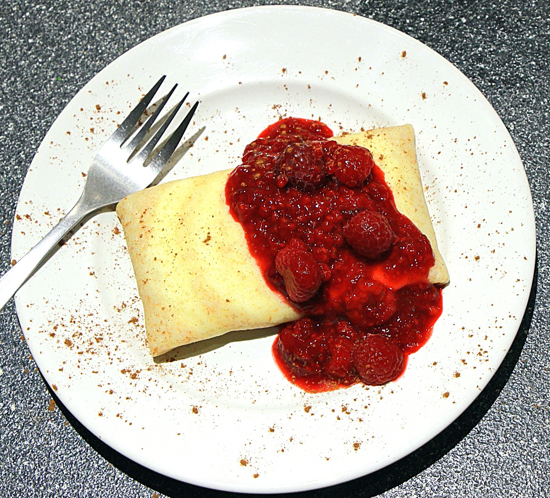 Ricotta Blintzes With Raspberry Compote