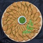 Baked arugula pesto bread pinwheel