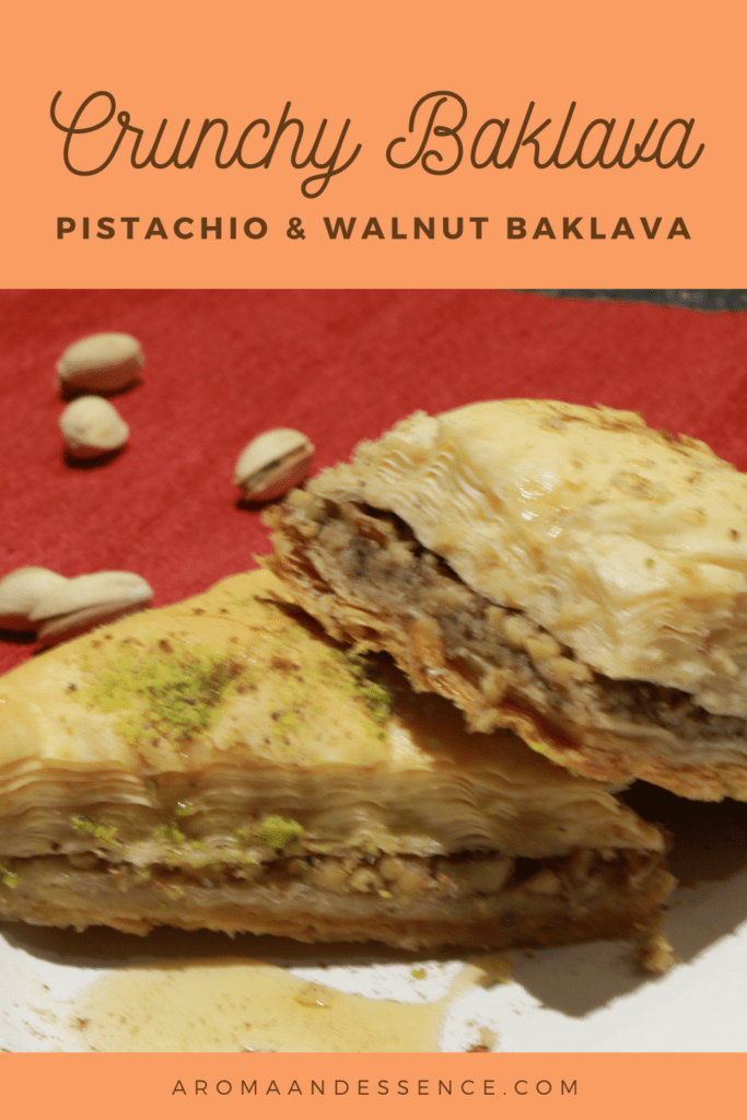 Walnut and Pistachio Crunchy Baklava