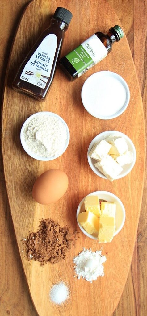 Ingredients for St. Patricks day brownies