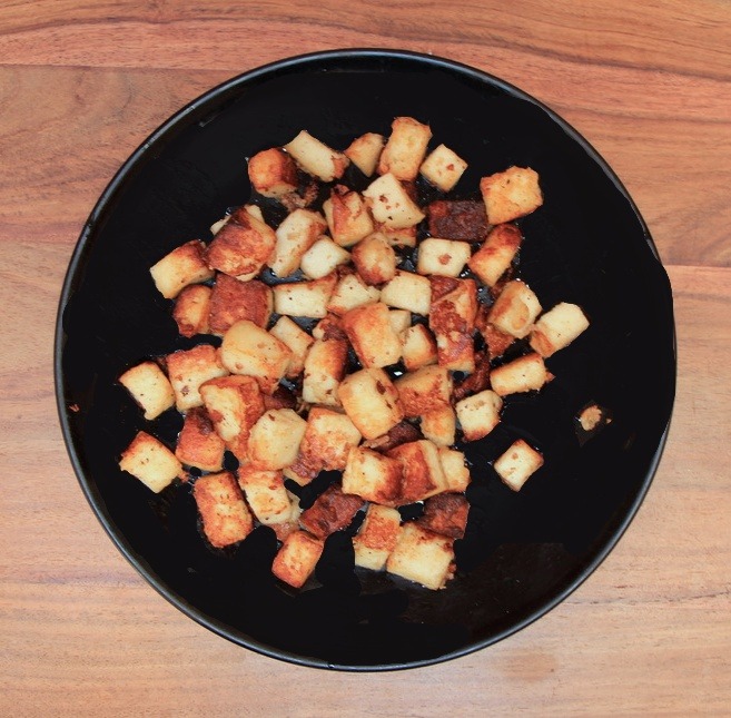 Fried paneer for fried rice