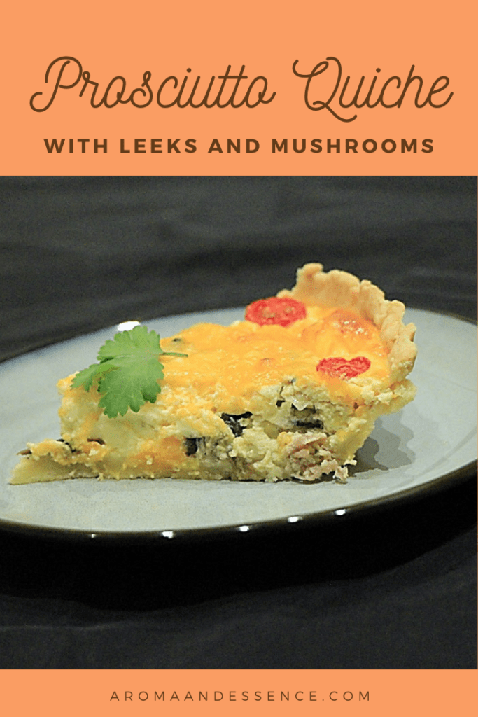 Leek, Mushroom, and Prosciutto Quiche