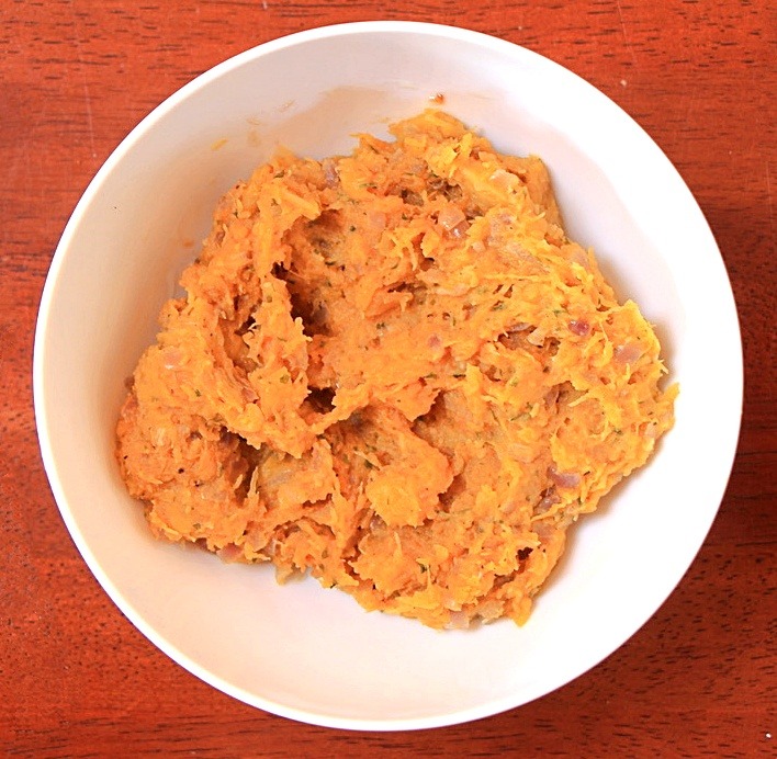 Cooked mashed squash
