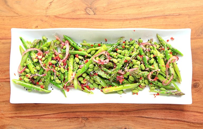 Crunchy Asparagus Salad with Edamame