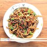 Vegetarian udon noodles