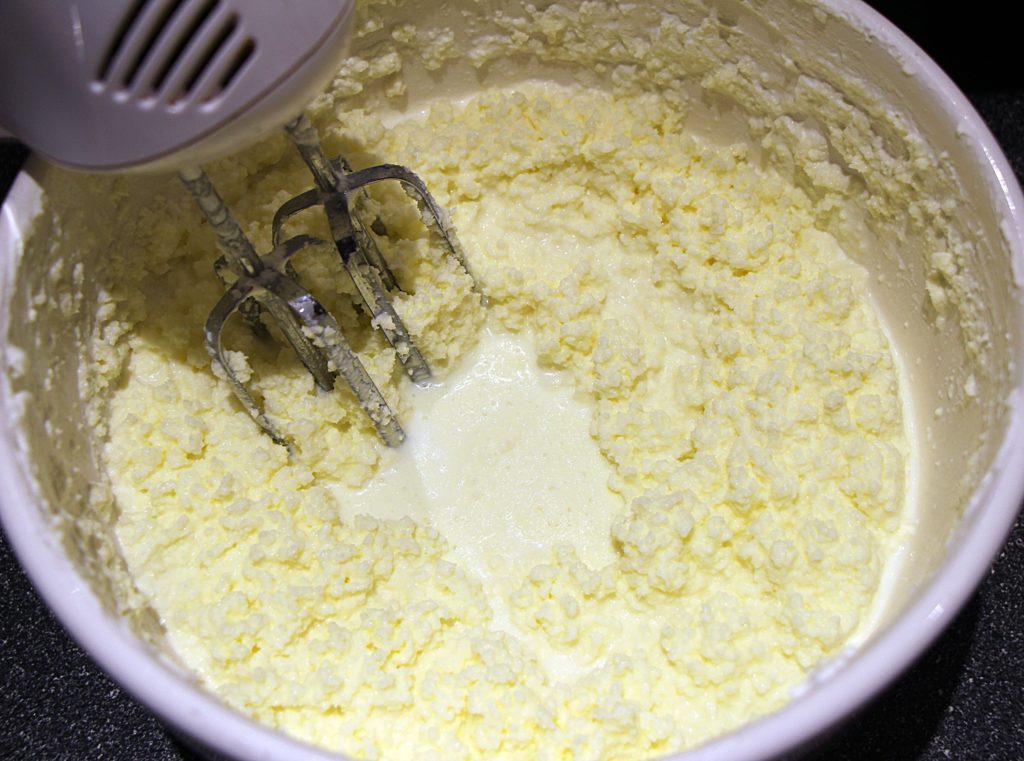 Butter separated from buttermilk