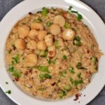 Asparagus mascarpone risotto with pan fried scallops