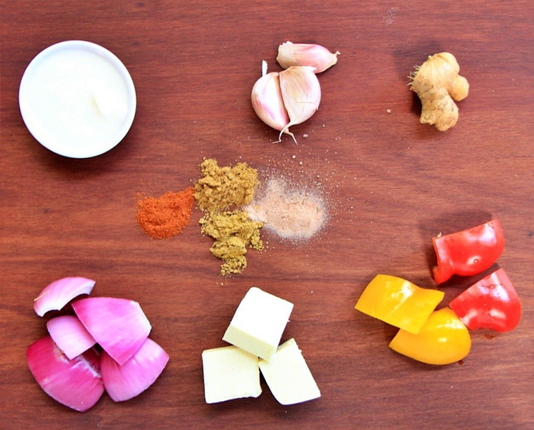 Ingredients for paneer tikka