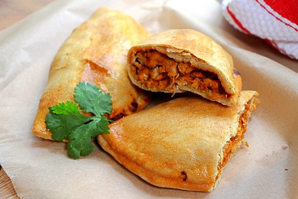 Butter chicken pasties