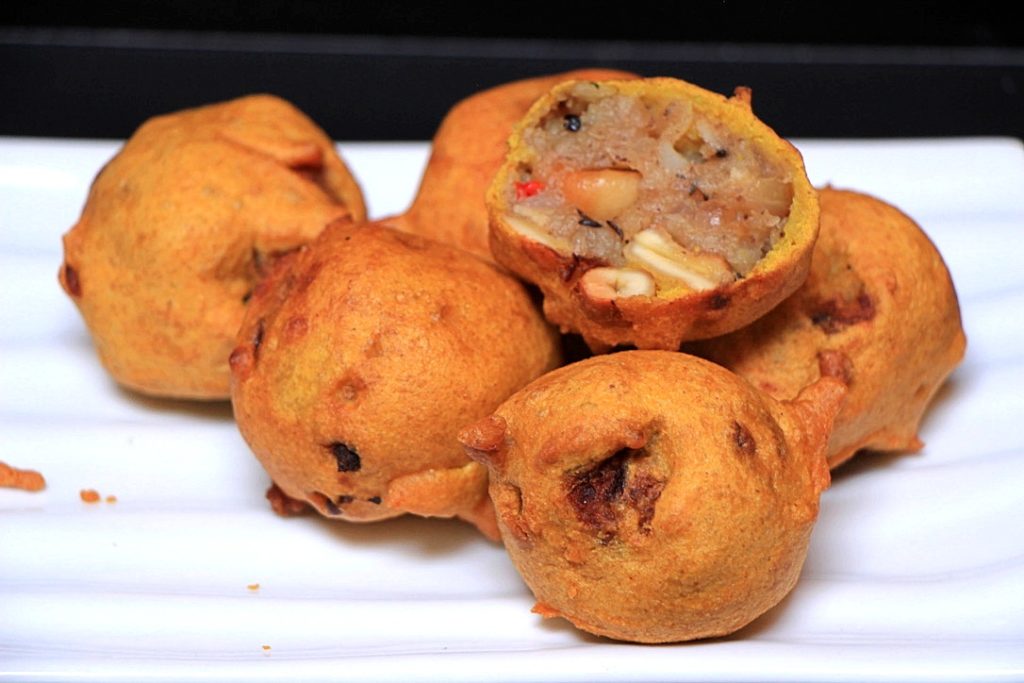 Indian fried spiced potato balls