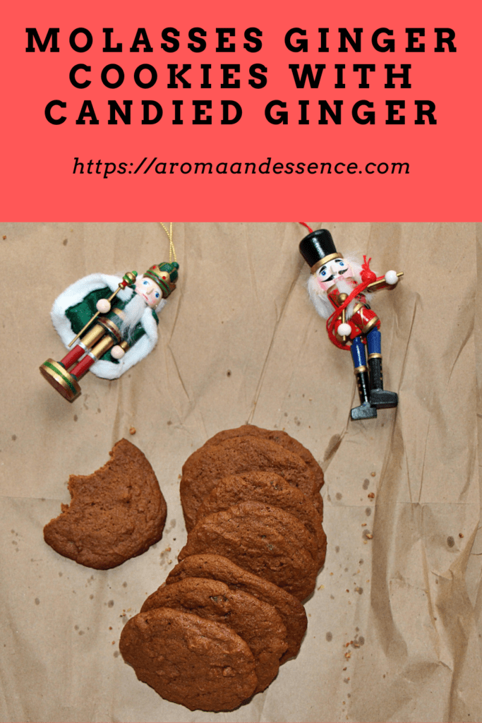 Molasses Ginger Cookies with Candied Ginger