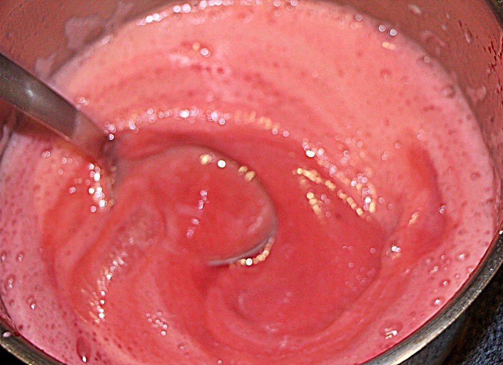Cranberry custard