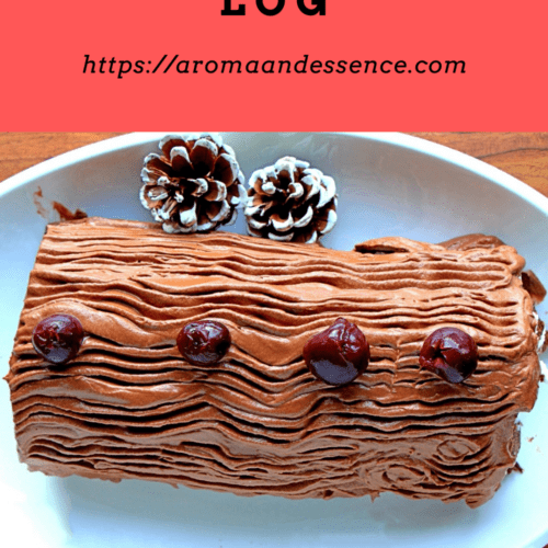 Brownie Yule Log Recipe - Daisy Cake and Co