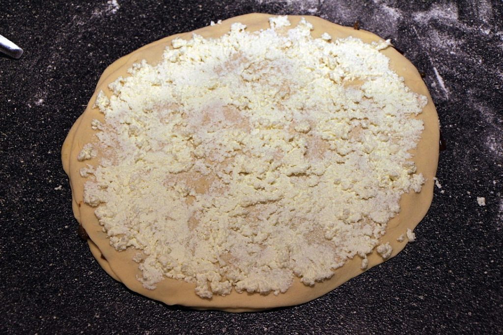 Second layer with ricotta cheese
