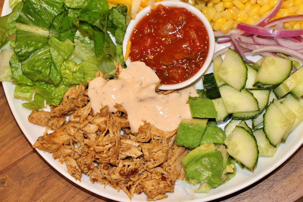 Partial view of the taco salad