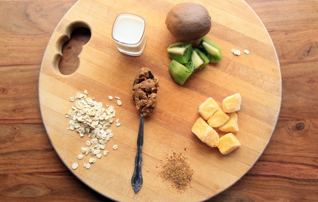 Ingredients for mango smoothie