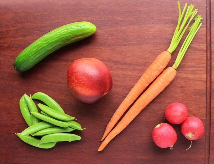 Ingredients for vegetable salad