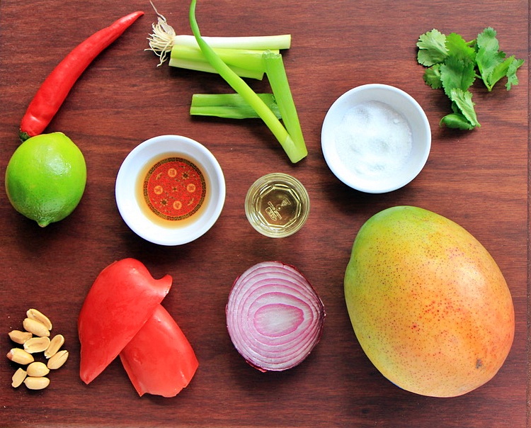 Ingredients for mango salad