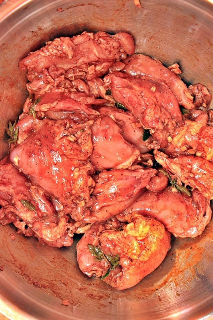 Marinated chicken for one pot