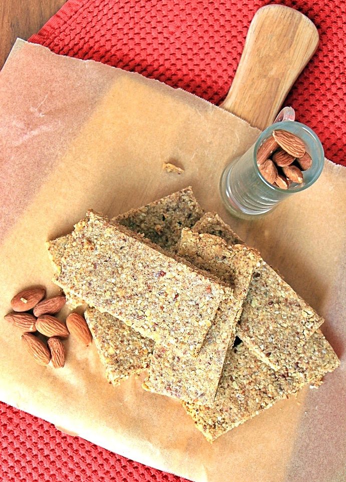 Oat and nut bars on board