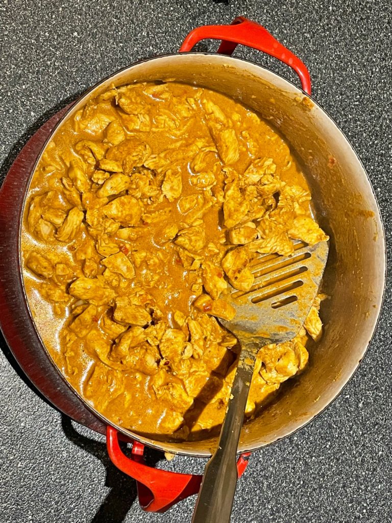 Butter chicken for butter chicken mac and cheese