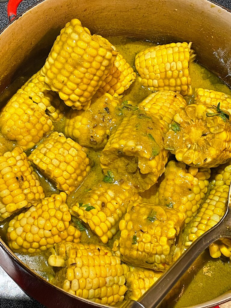 Kenyan corn in pot