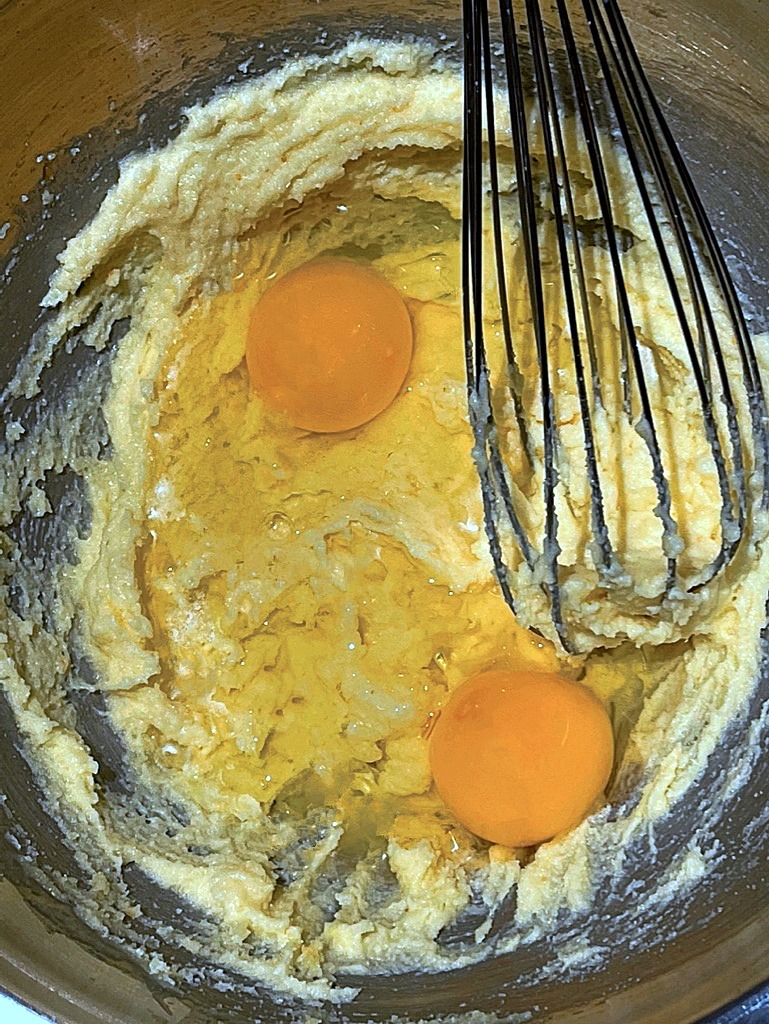 Butter sugar and eggs for biscotti