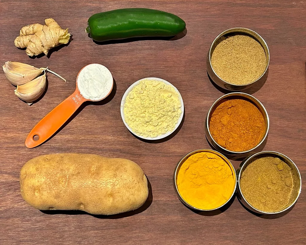 Ingredients for bhajia