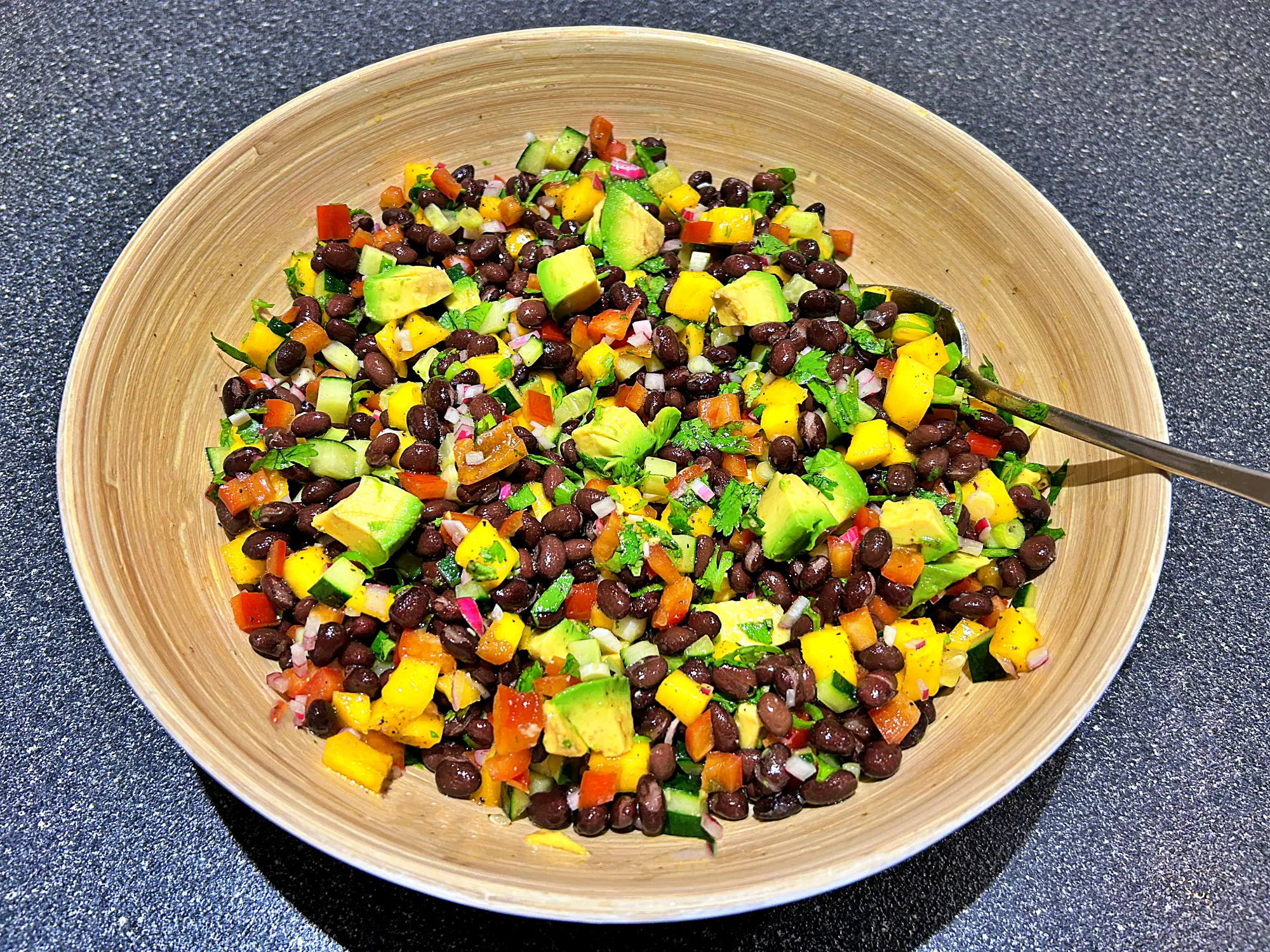 Bean mango avocado salad