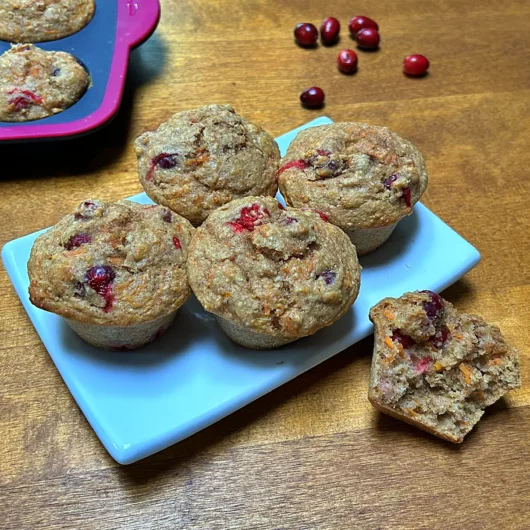 Healthy cranberry muffins