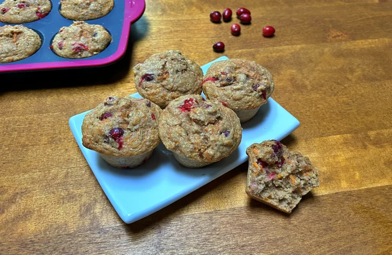 Healthy cranberry muffins