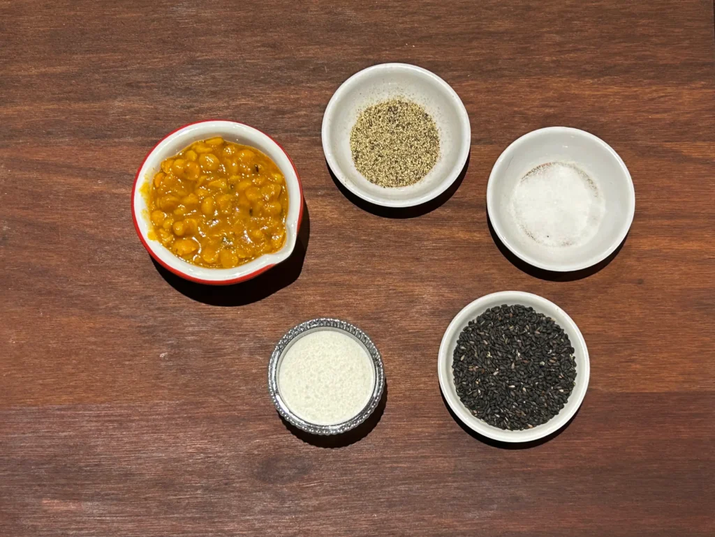 Ingredients for left over lentil crackers