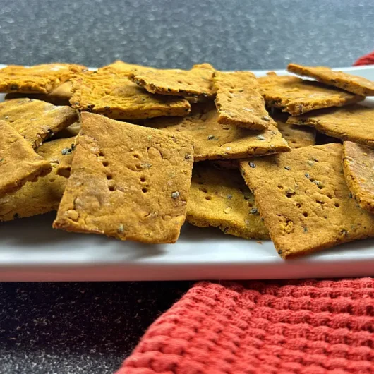 Left over lentil crackers