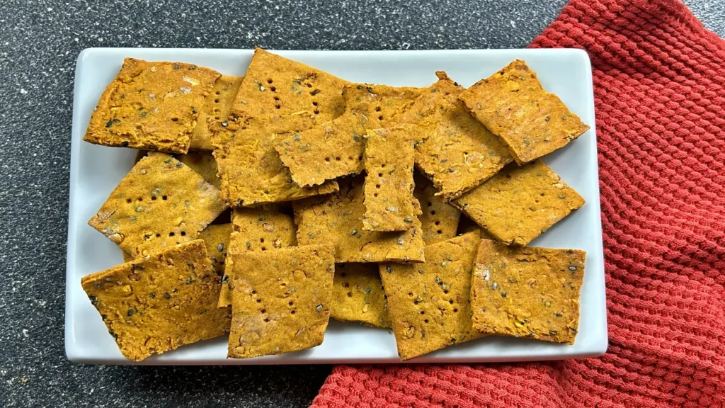 Left over lentil crackers