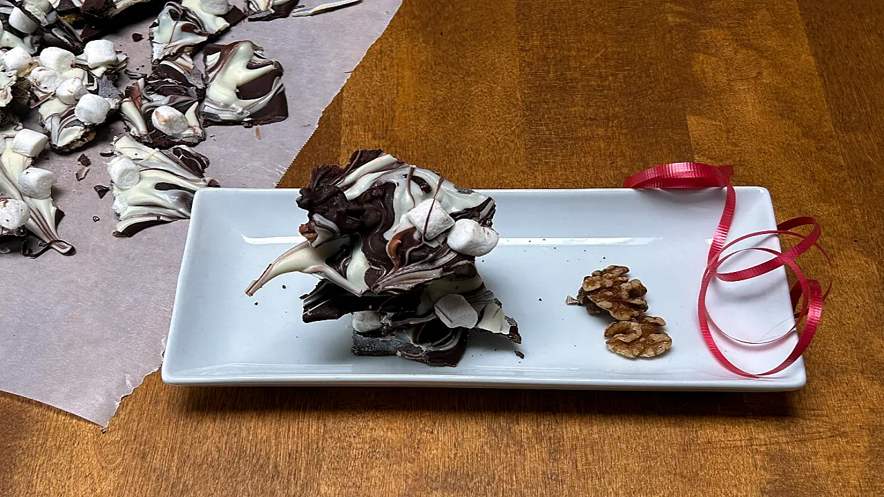 Rocky road chocolate bark